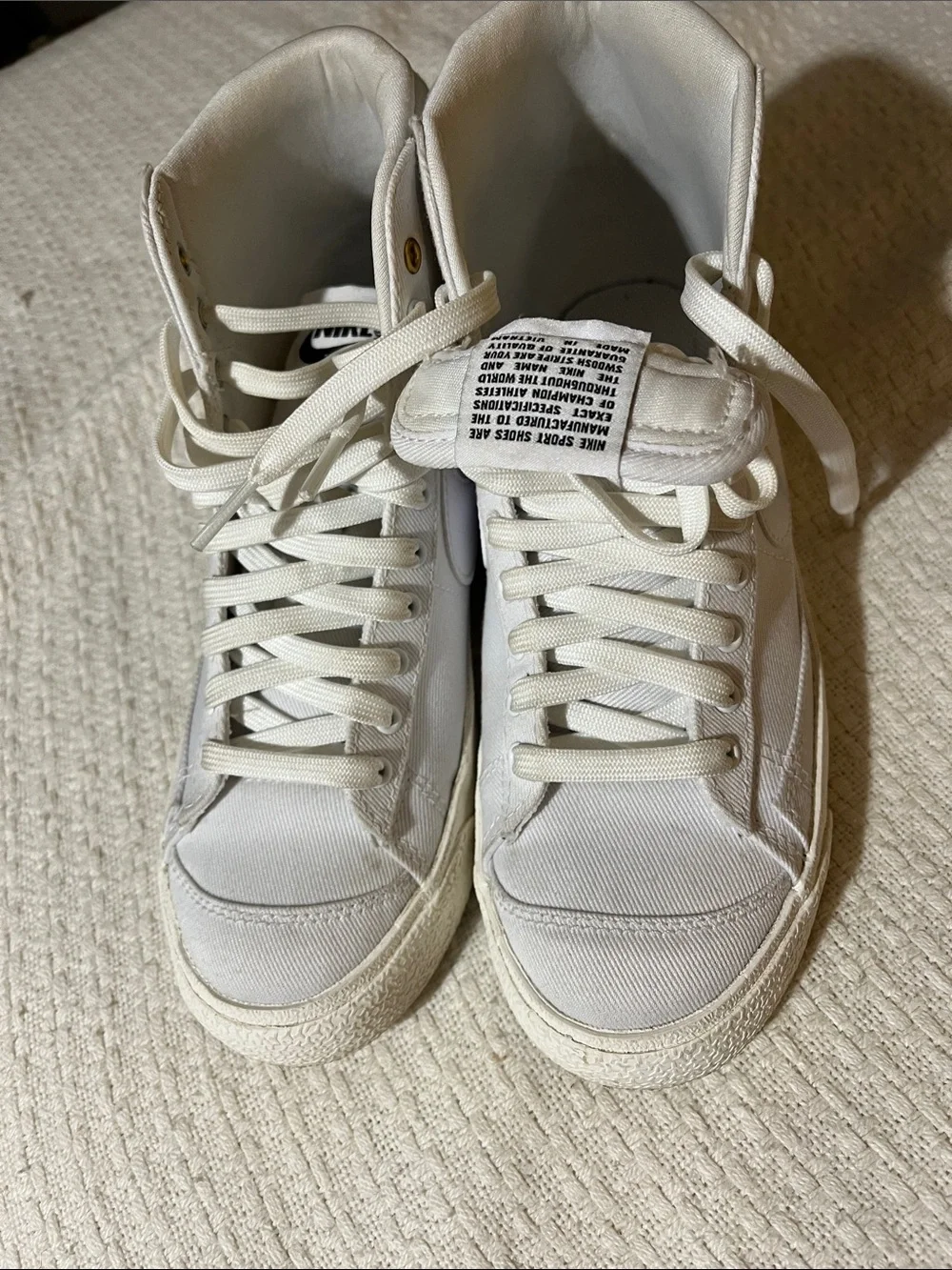 Nike Women’s Blazer Mid Canvas High-Top Sneakers - White